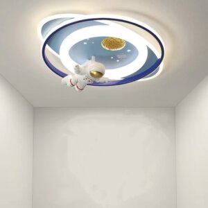 H19CM Cartoon Astronaut Iron Modern LED Ceiling Lamp