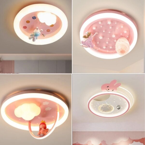Cloud Princess Pink LED Ceiling Lamp - Image 2