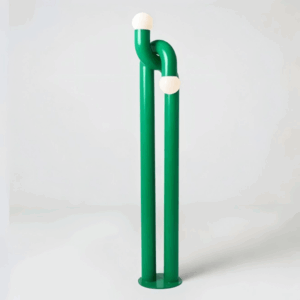 Green Orange Curved Tube LED Floor Light