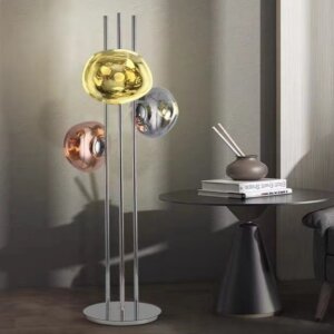 3 Head Hardware Red Golden Grey Lava Floor Light