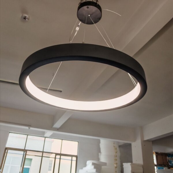 Black White Aluminum PC LED Pendant Light - Image 2