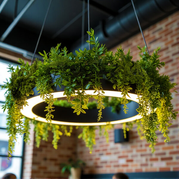 Green Plant Aluminum Pendant Lamp - Image 2