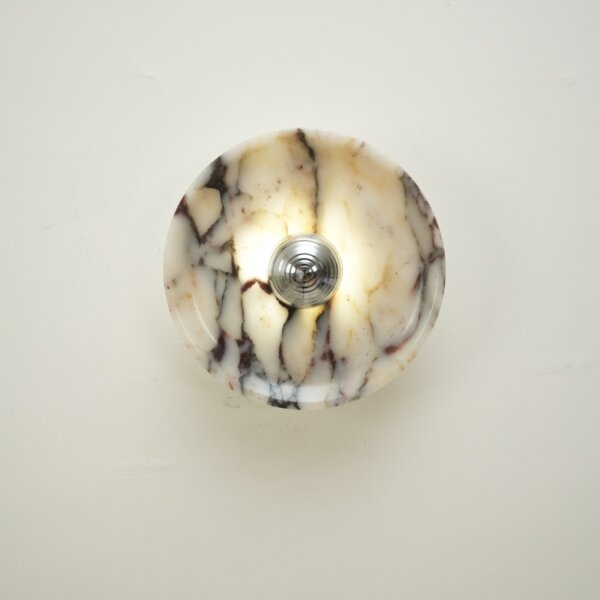 D25CM Round Hardware Marble Wall Light