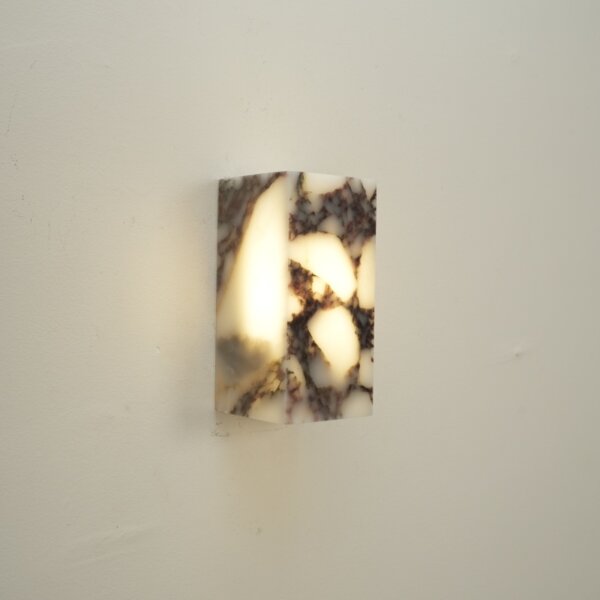 H16cm Cuboid Natural Marble LED Wall Lamp