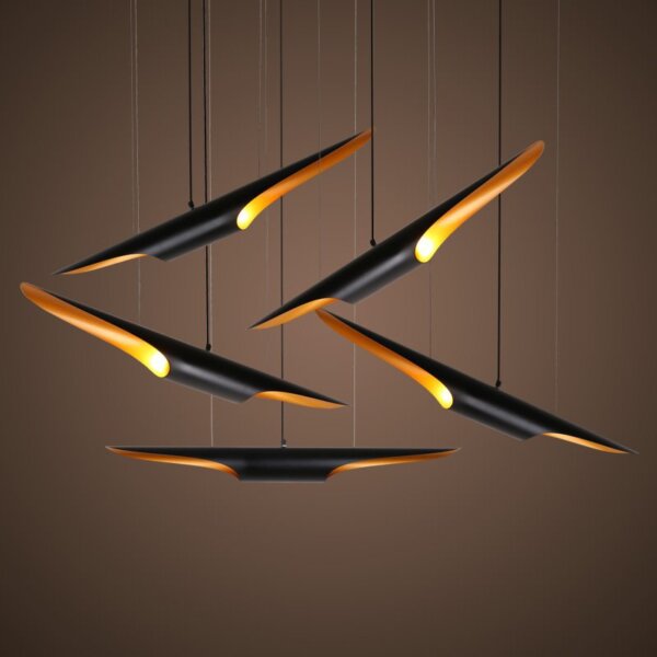 D6/8cm Diagonal Straight Tube Aluminum Pendant Light