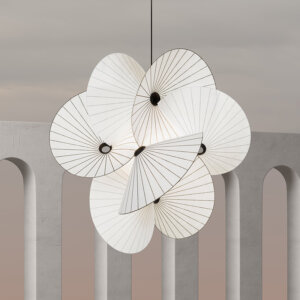 H60cm Umbrella Hardware Fabric Pendant Light