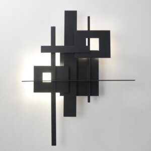 Geometric Black LED Wall Lamp