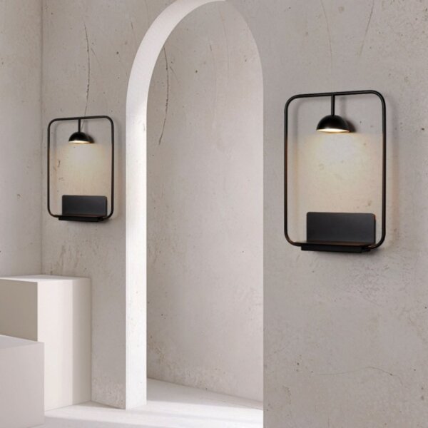 Red Black Iron Wall Light - 图片 2