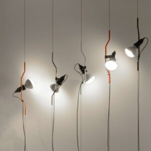 Adjustable Height Glass Floor Light