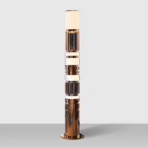 H165cm Stainless Steel Imitation Marble LED Floor Light