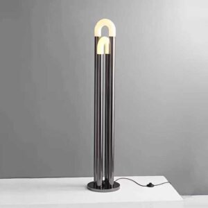 U Tube Glass Metal Floor Lamp
