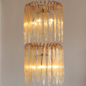 Branch Glass Chandelier Large Leaf