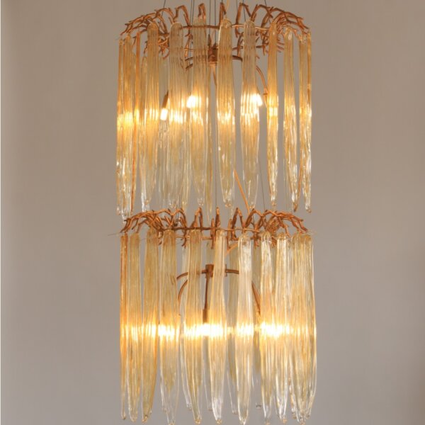 Branch Glass Chandelier Large Leaf