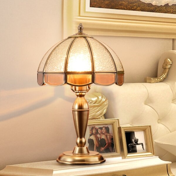 H48cm Copper Glass E27/E26 Table Light