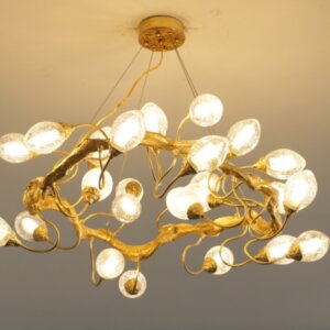 H30CM Copper Chandelier Glass Ball