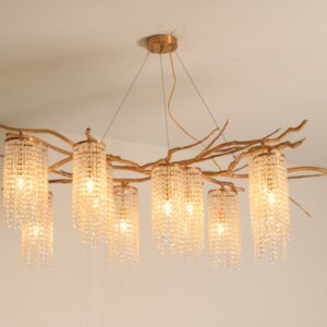 H45CM Copper Chandelier Crystal Branch