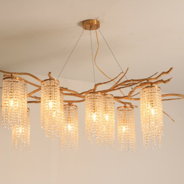 H45CM Copper Chandelier Crystal Branch