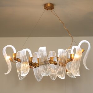 H40CM Adjustable Chandelier Glass Copper