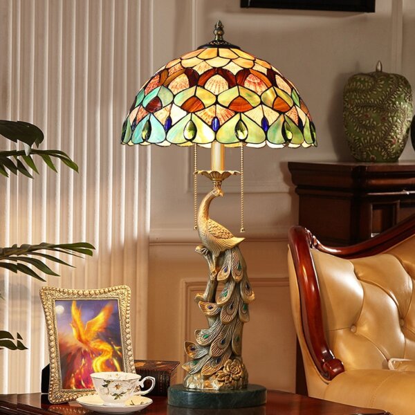 French Pastoral Art LED Colourful Table Lamp - Image 2