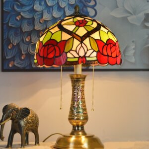 Rural Creative Stained Glass LED Table Lamp