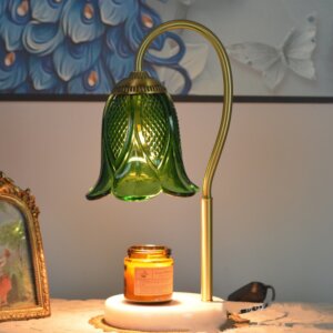 Jade Electric Candle Warmer Glass Table Lamp