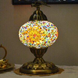Turkish Moroccan Mosaic Glass Table Light