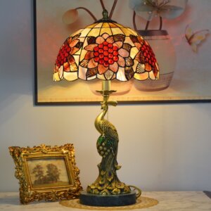 Retro Pastoral Copper Shell Table Light