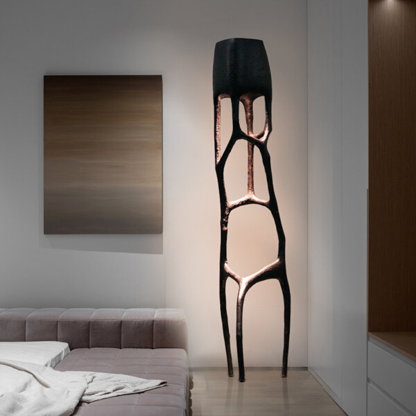 Art Tree Crotch Black Standing Floor Light - Image 2