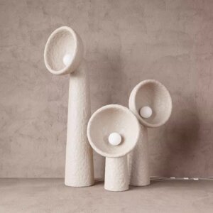 Beige Wabi-Sabi Large LED Floor Lamp