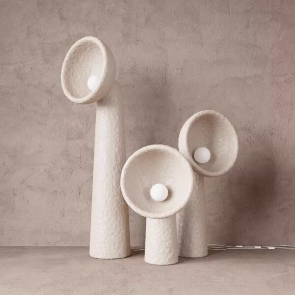 Beige Wabi-Sabi Large LED Floor Lamp
