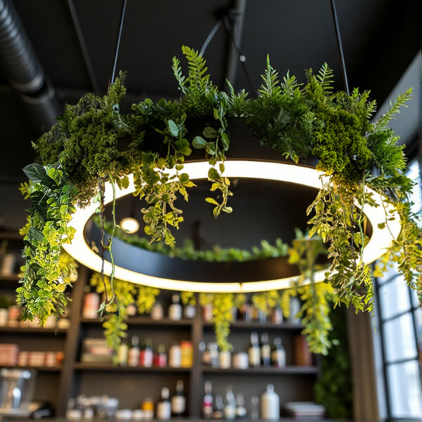 Green Plant Aluminum Pendant Lamp - Image 3