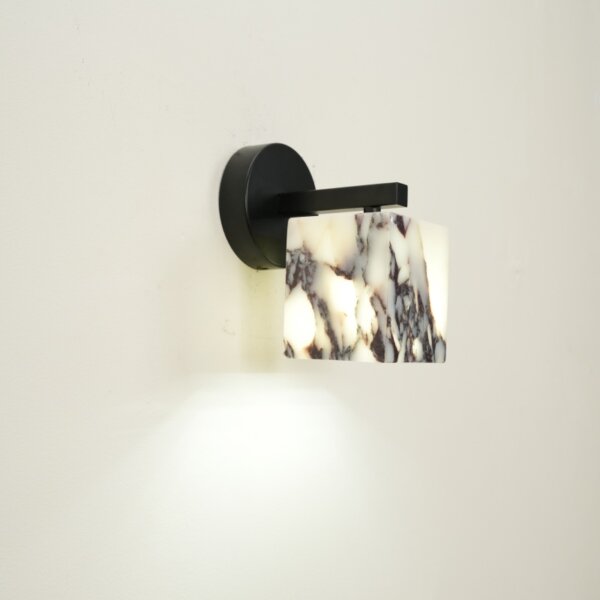 Edge 85mm Cube Marble Wall Lamp - Image 2