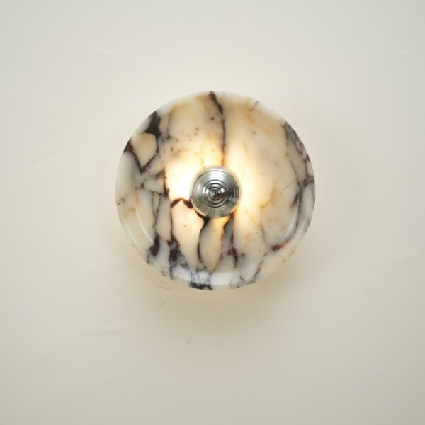 D25CM Round Hardware Marble Wall Light - Image 2