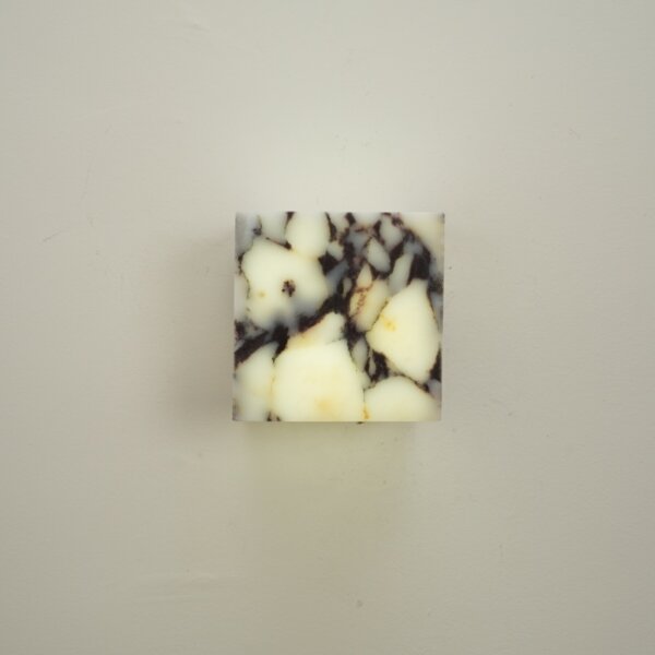 Cube Edge 12cm Natural Marble Wall Light - Image 2