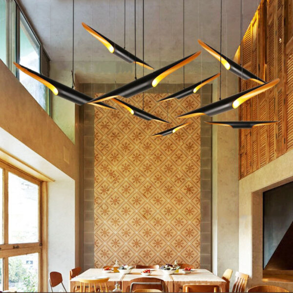 D6/8cm Diagonal Straight Tube Aluminum Pendant Light - Image 2
