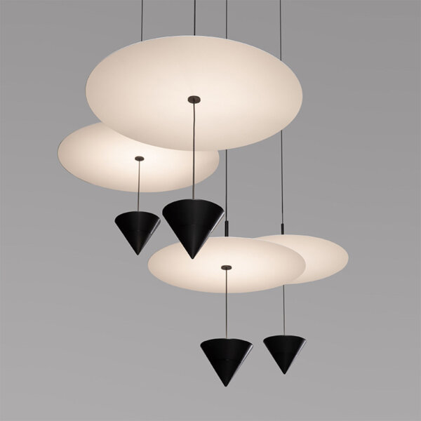 D40cm Suspension Linear Black LED Pendant Lamp - Image 2