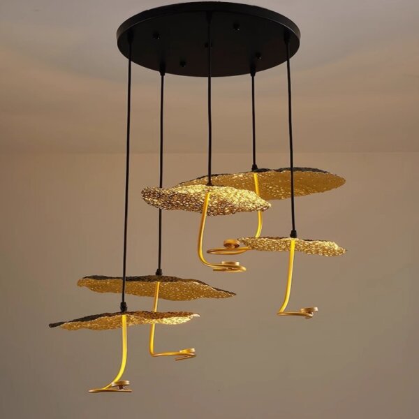 D30CM Gold Foil LED Pendant Light - Image 2