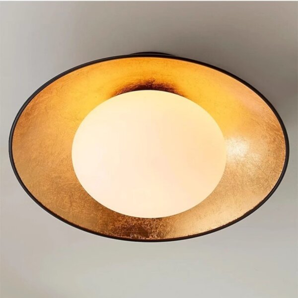 Black Glass Iron Gold Foil LED Pendant Lamp - Image 2