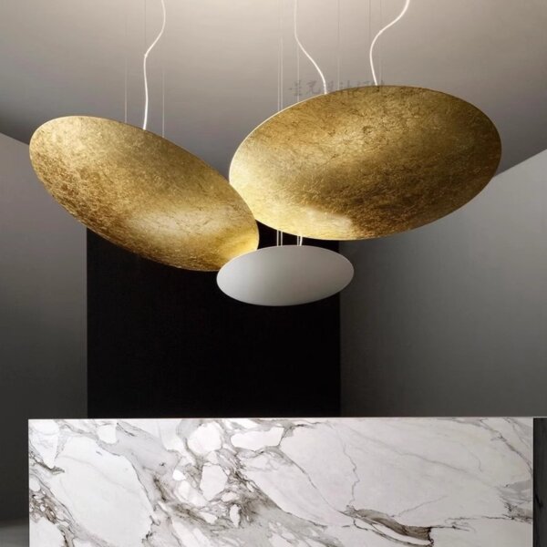 D30/40/80/120CM UFO Iron Gold Pendant Light - Image 2