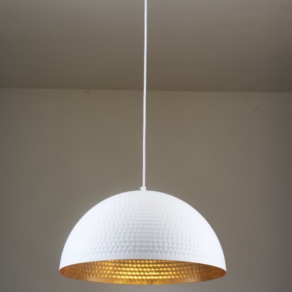 White Black One Bulb Pendant Lamp - 图片 2