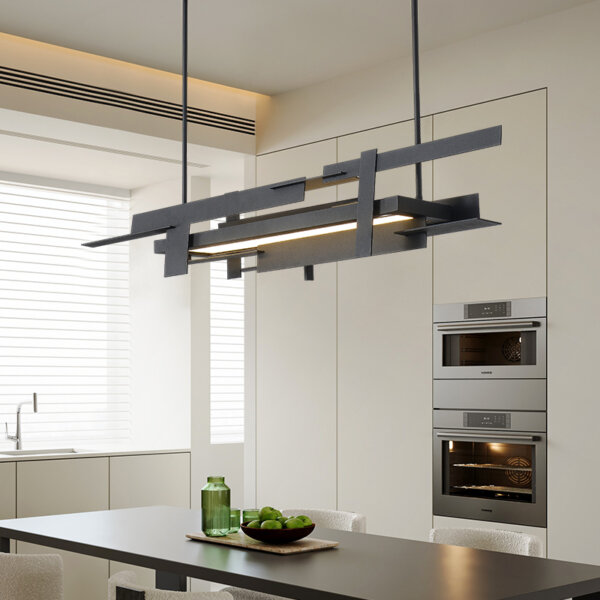 H21.5CM Black Net Red Hardware Pendant Light - 图片 2