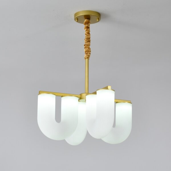 Gold LED U-Shaped Design Pendant Lamp - 图片 2