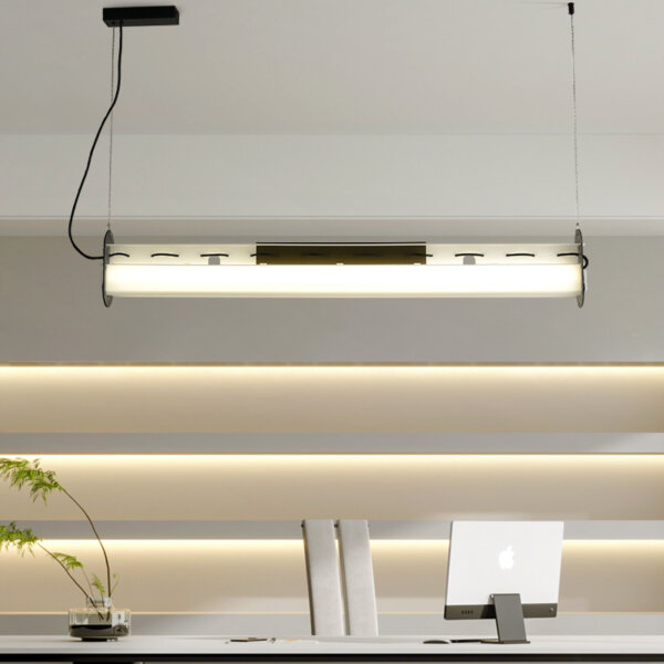 H19cm Black Blue Pink Acrylic LED Pendant Light - 图片 2