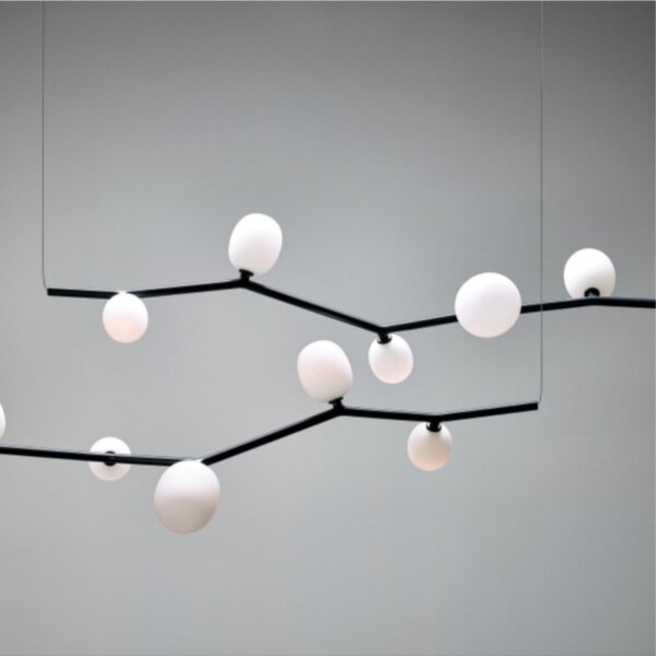 White Black Pink Tree Pendant Light - 图片 2