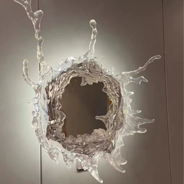 D48/68/90cm Irregular Art Water drop Resin Glass Wall Light - 图片 2