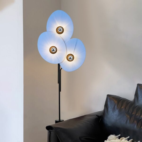 H180CM Yellow Red Blue Flower Floor Light - 图片 2