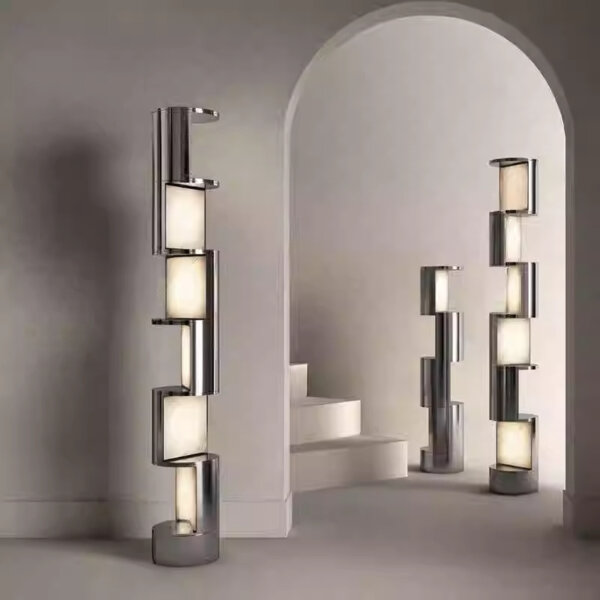 H186CM Stainless Steel Acrylic Floor Lamp - 图片 2