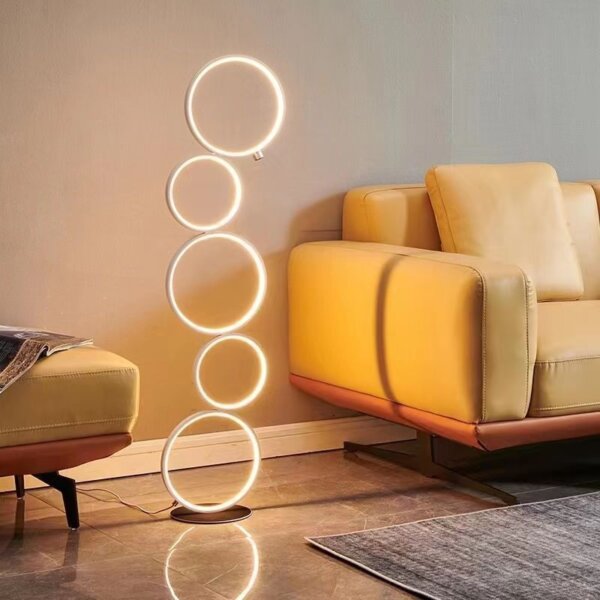Multi-Ring black white LED Floor light - 图片 2