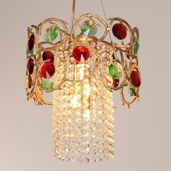 H35cm Copper Crystal Chandelier - 图片 2