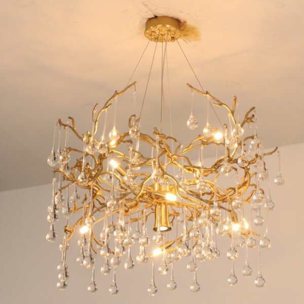 Branch TearDrop Chandelier Copper - 图片 2